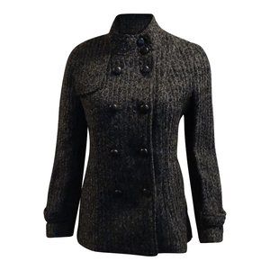 C. Luce Black Double-Breasted Jacket